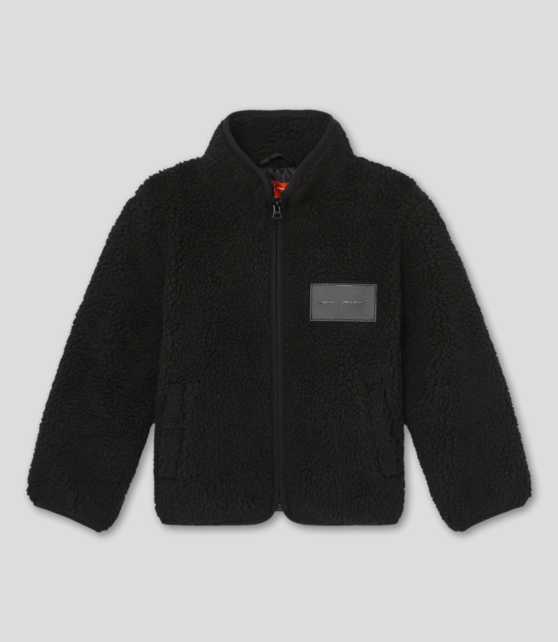 Reiss x McLaren Formula 1 Team Juniors Embroidered Sherpa Fleece Jacket - Black