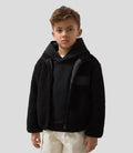 Reiss x McLaren Formula 1 Team Juniors Embroidered Sherpa Fleece Jacket - Black