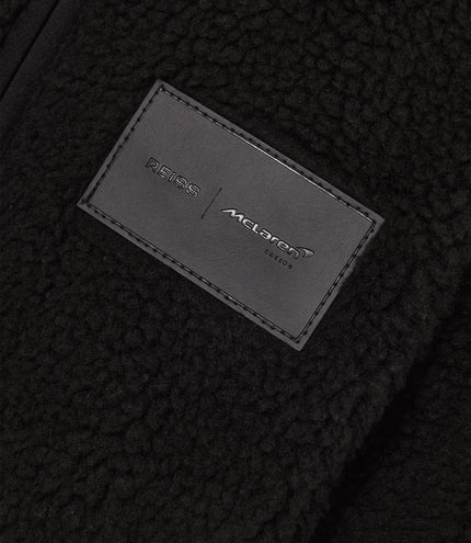 Reiss x McLaren Formula 1 Team Juniors Embroidered Sherpa Fleece Jacket - Black