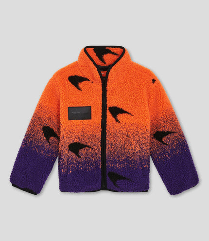 Reiss x McLaren Formula 1 Team Juniors Ombre Sherpa Fleece Jacket - Papaya/Purple