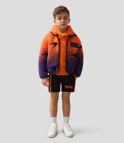 Reiss x McLaren Formula 1 Team Juniors Ombre Sherpa Fleece Jacket - Papaya/Purple