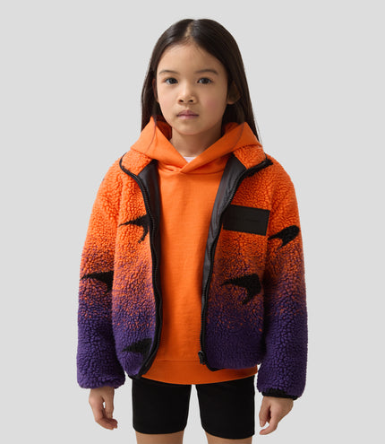 Reiss x McLaren Formula 1 Team Juniors Ombre Sherpa Fleece Jacket - Papaya/Purple