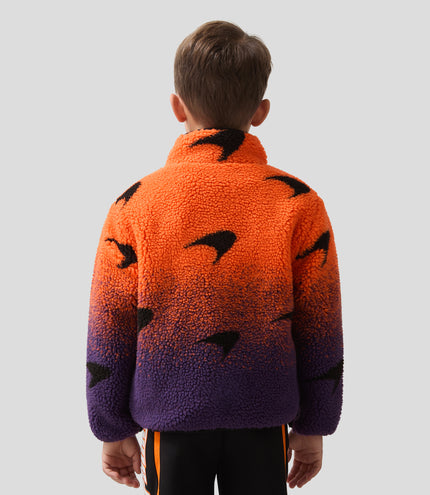 Reiss x McLaren Formula 1 Team Juniors Ombre Sherpa Fleece Jacket - Papaya/Purple