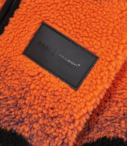 Reiss x McLaren Formula 1 Team Juniors Ombre Sherpa Fleece Jacket - Papaya/Purple