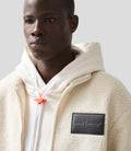 Reiss x McLaren Formula 1 Team Unisex Embroidered Fleece Jacket - Off White