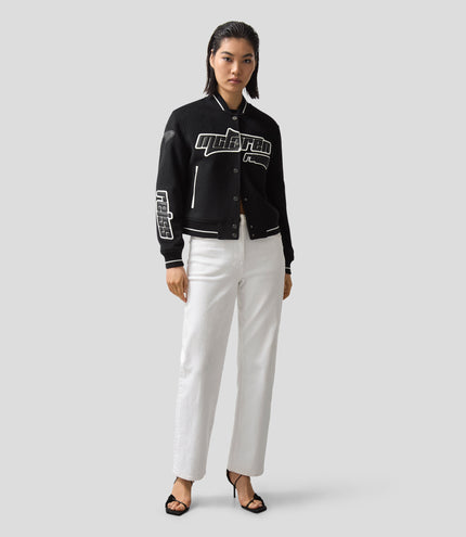 Reiss x McLaren Formula 1 Womens Bomber Jacket - Black