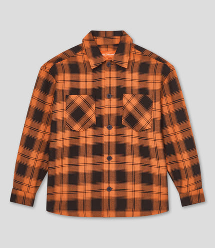 Reiss x McLaren Formula 1 Team Check Logo Overshirt - Papaya/Black