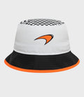 New Era x McLaren Checkered Tapered Bucket Hat - White