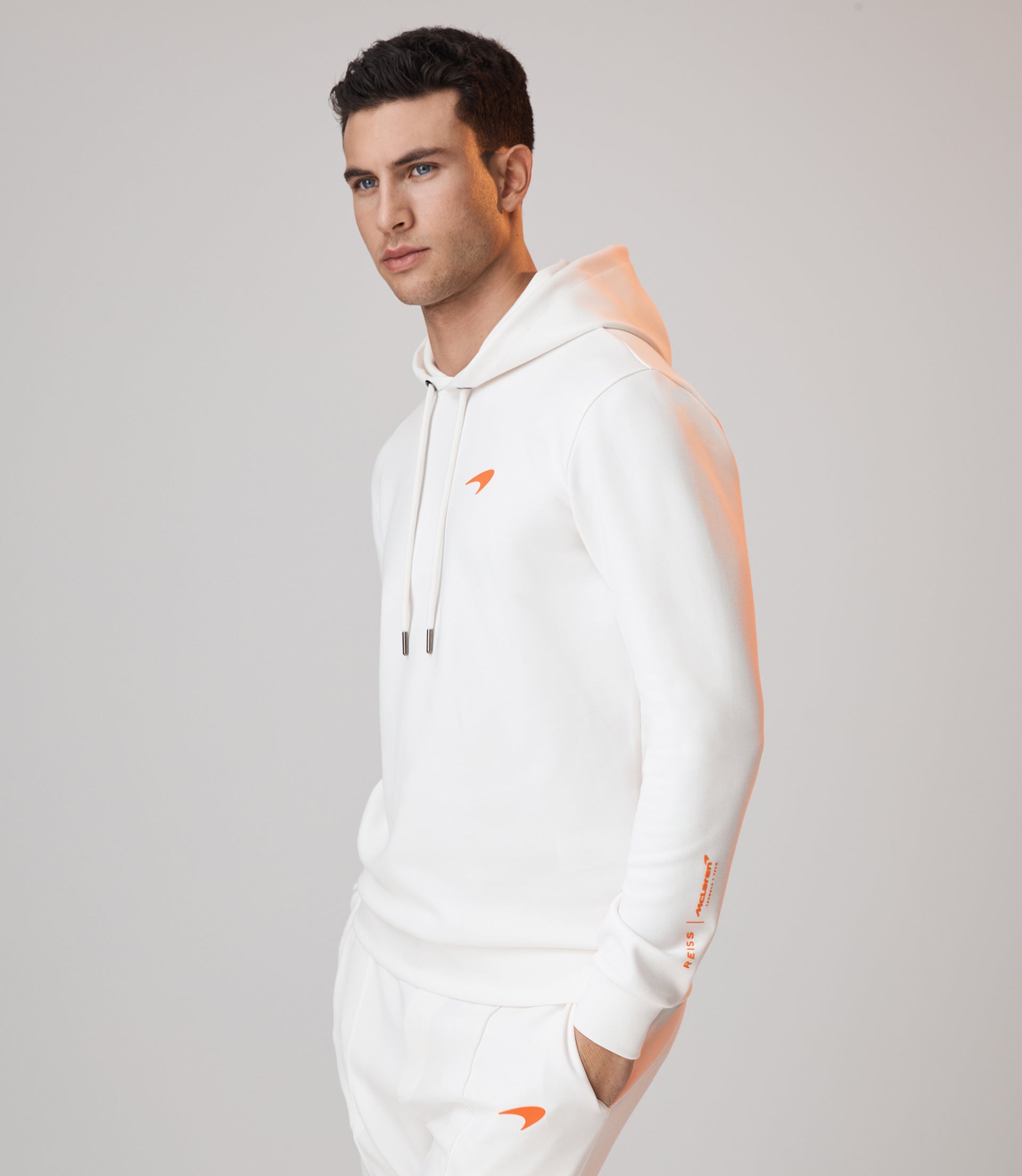 Reiss x McLaren Mens Apex Long Sleeve Interlock Hoody