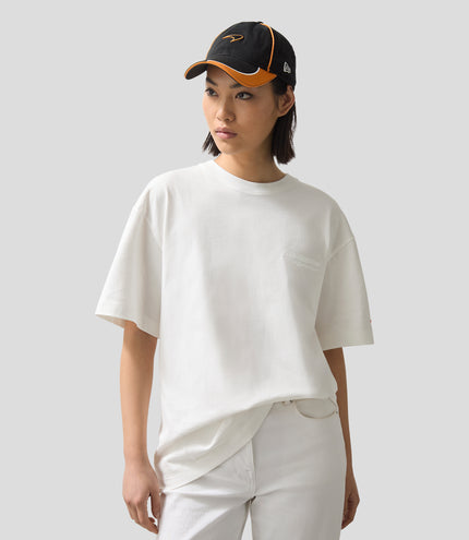 Reiss x McLaren Formula 1 Unisex Nakata Oversize Logo T-Shirt - Papaya