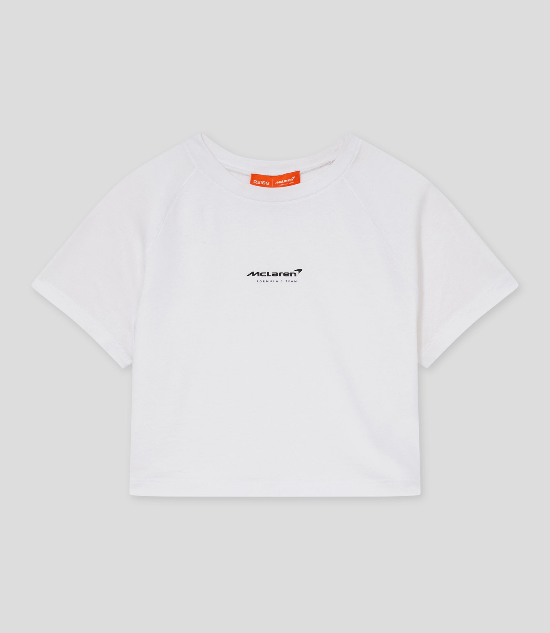 Reiss x McLaren Formula 1 Team Cropped Logo T-Shirt - White