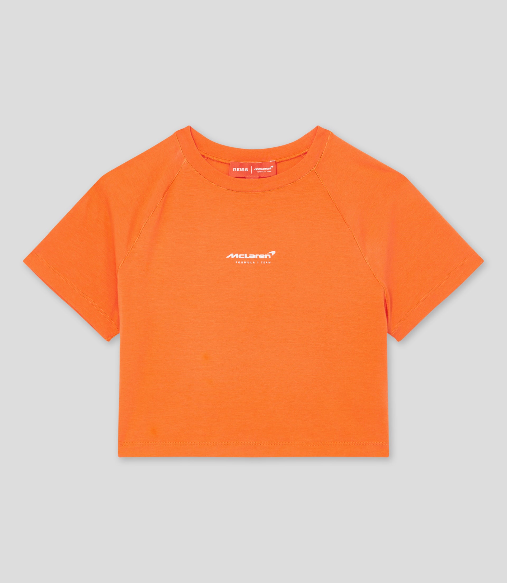 Reiss x McLaren Formula 1 Team Cropped Logo T-Shirt - Papaya