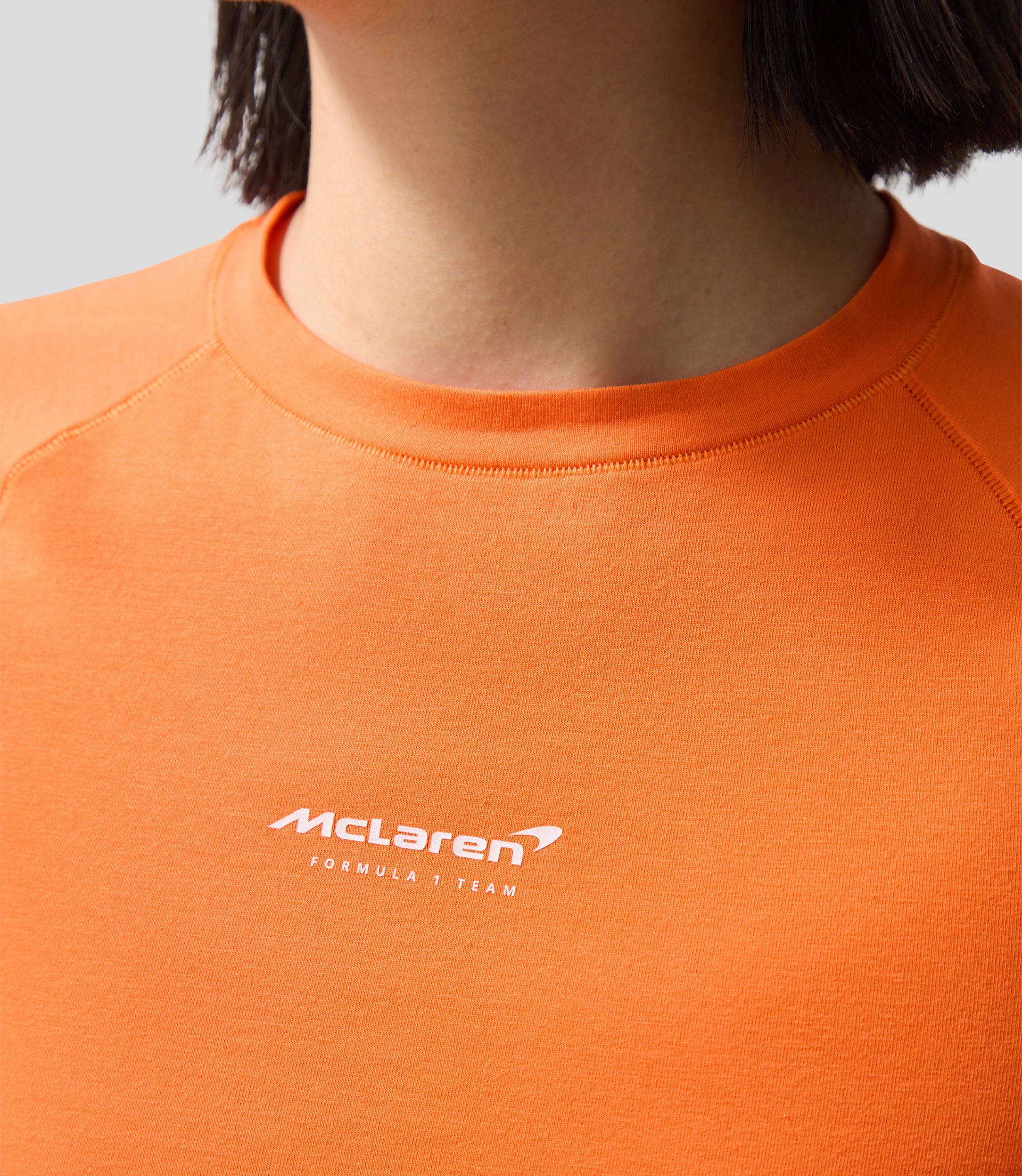 Reiss x McLaren Formula 1 Team Cropped Logo T-Shirt - Papaya