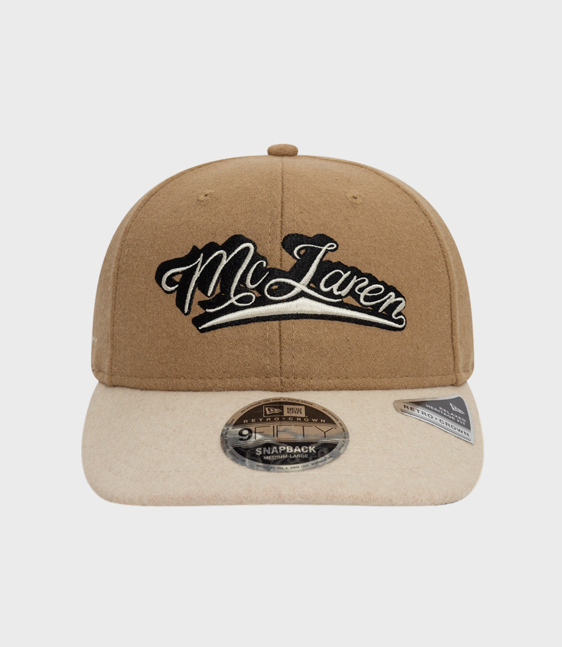 Reiss x McLaren Retro Crown 9FIFTY Snapback Cap - Earthly Brown