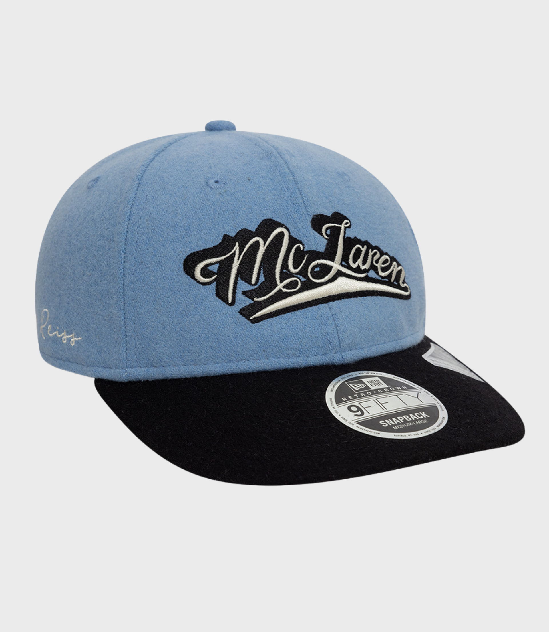 Reiss x McLaren Retro Crown 9FIFTY Snapback Cap - Heather Light Blue