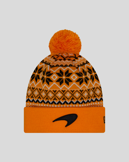 Xmas Cuff Bobble Beanie Mclaren - Papaya/Black