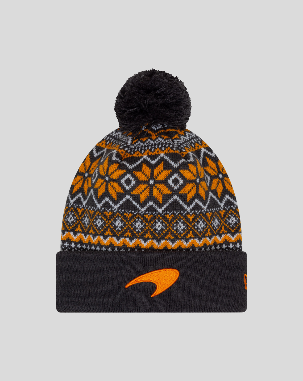 Xmas Cuff Bobble Beanie Mclaren - Anthracite/Papaya