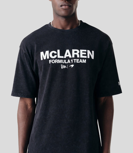 New Era McLaren Washed Pack Oversized T-Shirt - Black