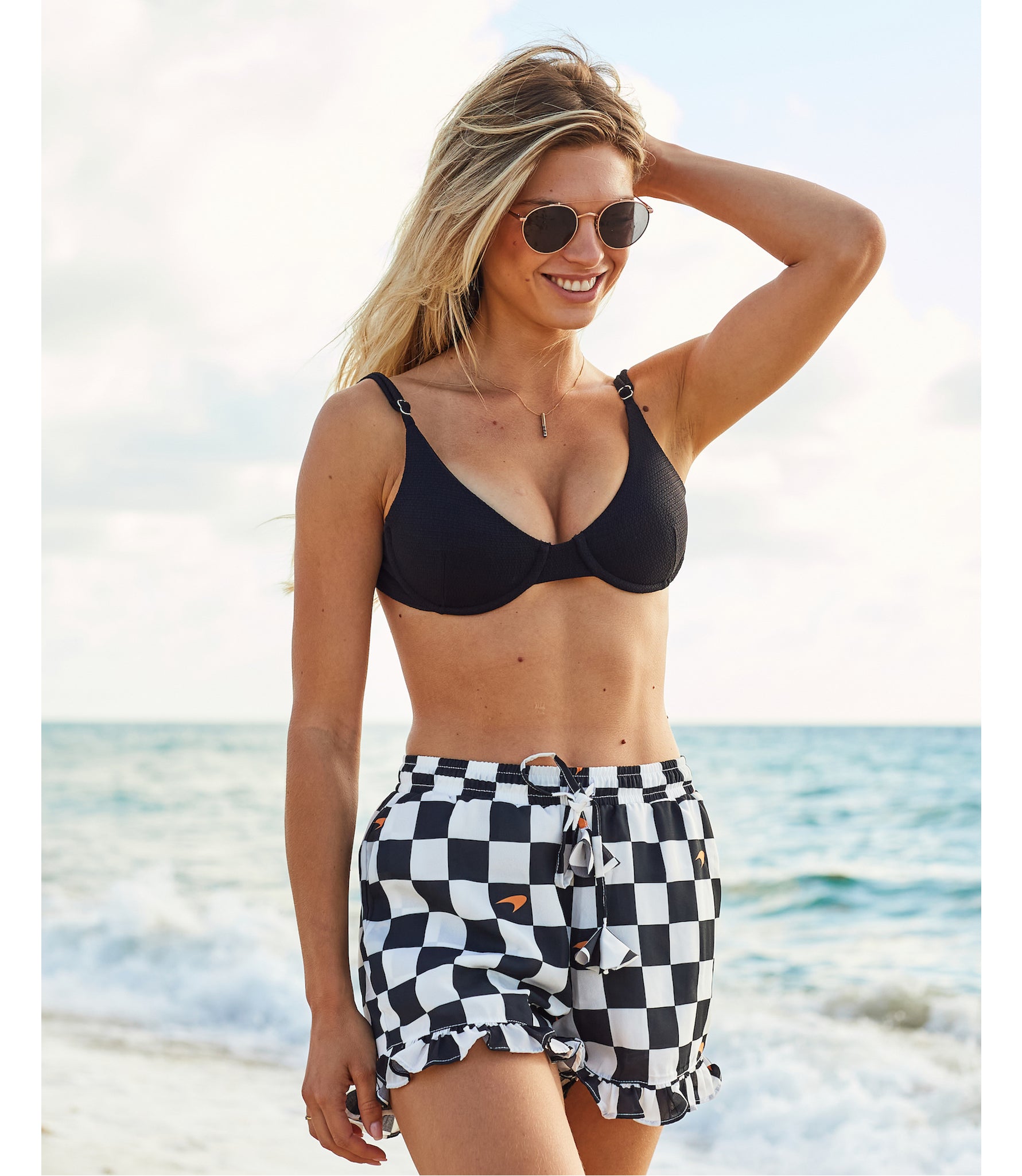 Kenny Flowers x McLaren Checkered Flag - Womens Resort Shorts