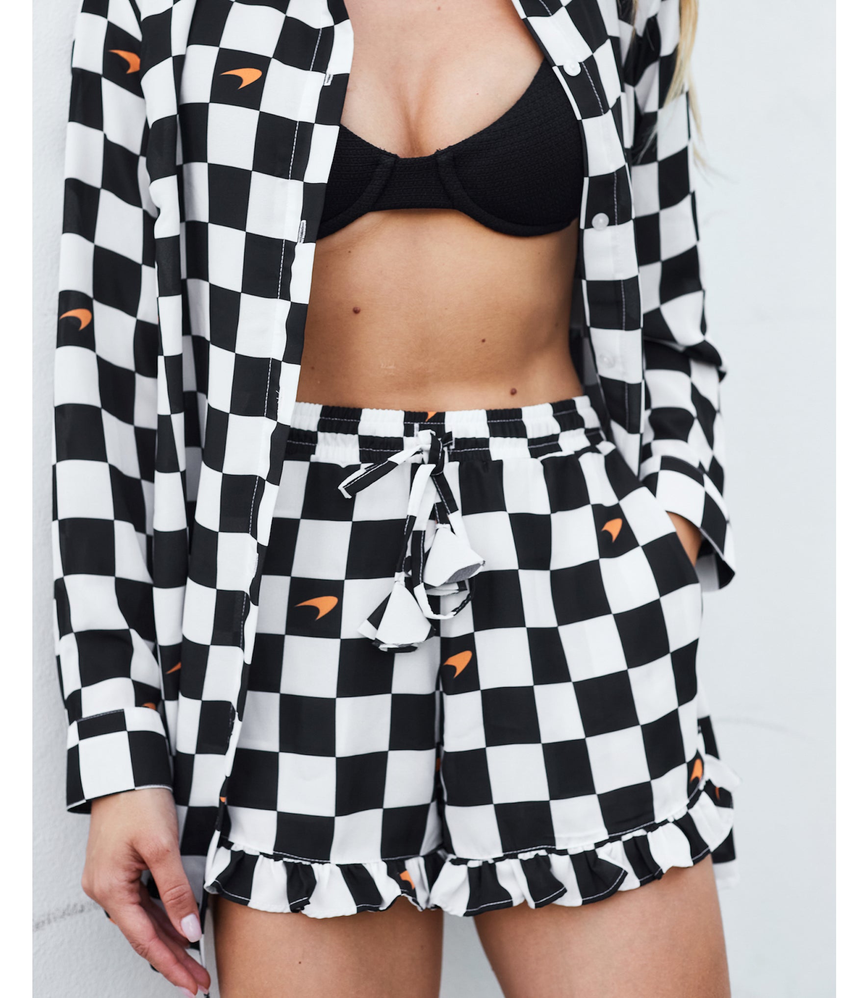 Kenny Flowers x McLaren Checkered Flag - Womens Resort Shorts