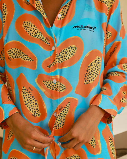 Kenny Flowers x McLaren The Papaya Prix Women's Long Sleeve Resort Shirt