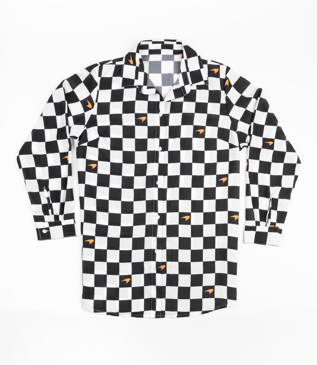 Kenny Flowers x McLaren Checkered Flag - Womens Long Sleeve Resort Shirt