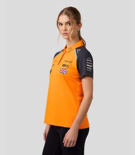 Official Womens McLaren Formula 1 Team Polo Shirt Lando Norris - Papaya/Phantom