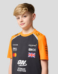 Official Junior McLaren Formula 1 Team Lando Norris Set Up T-Shirt - Phantom/Papaya