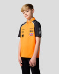 Official Junior McLaren Formula 1 Team Lando Norris Polo Shirt - Papaya/Phantom