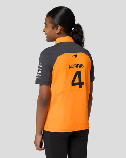 Official Junior McLaren Formula 1 Team Lando Norris Polo Shirt - Papaya/Phantom