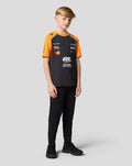 Official Junior McLaren Formula 1 Team Oscar Piastri Set Up T-Shirt - Phantom/Papaya