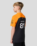 Official Junior McLaren Formula 1 Team Oscar Piastri Set Up T-Shirt - Phantom/Papaya