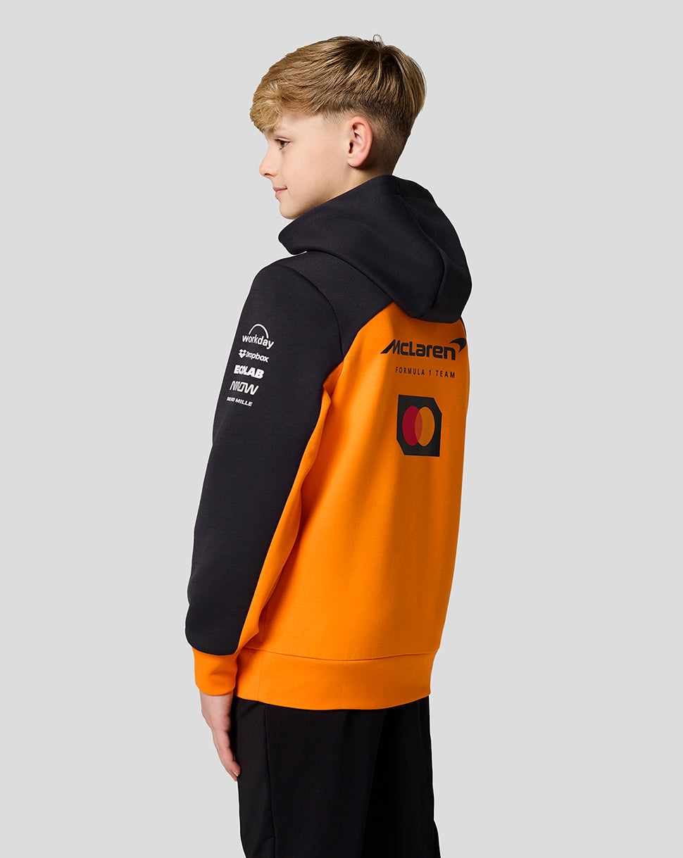 Official Junior McLaren Formula 1 Team Hooded Sweat - Papaya/Phantom