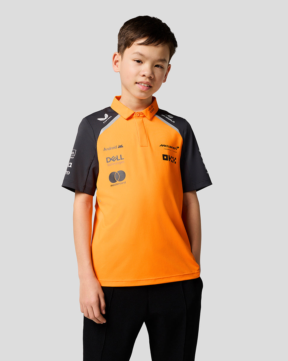 Official Junior McLaren Formula 1 Team Polo Shirt - Papaya/Phantom