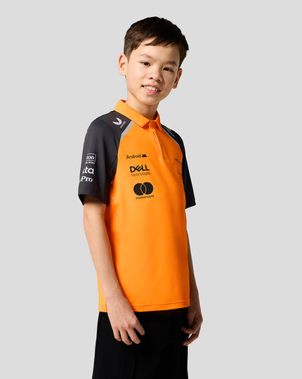 Official Junior McLaren Formula 1 Team Polo Shirt - Papaya/Phantom