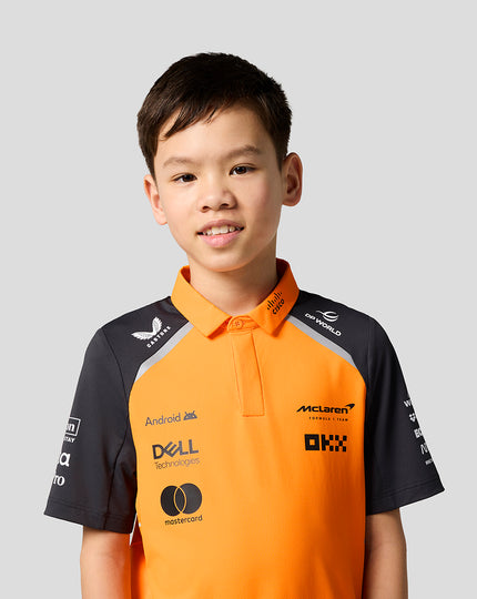 Official Junior McLaren Formula 1 Team Polo Shirt - Papaya/Phantom