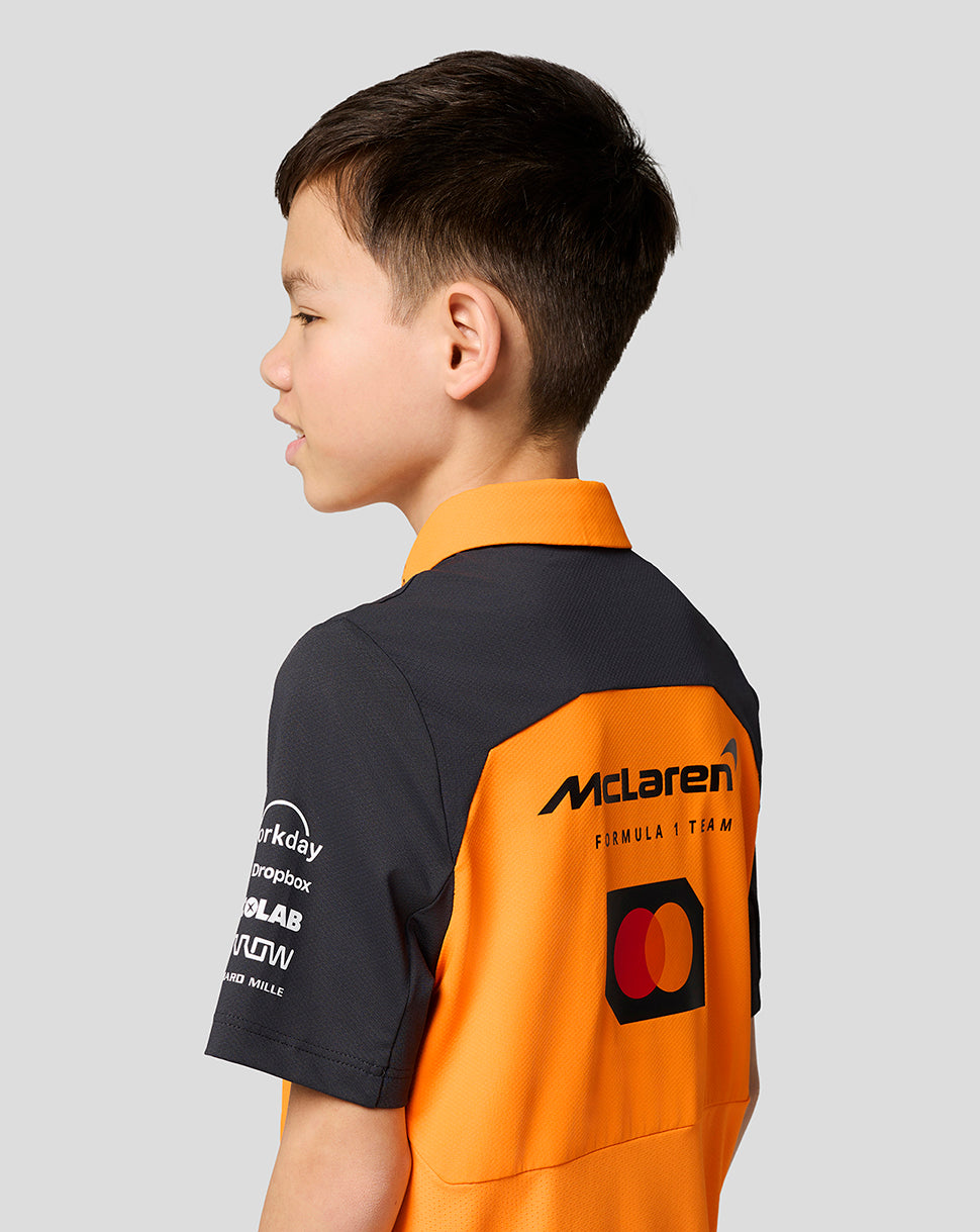 Official Junior McLaren Formula 1 Team Polo Shirt - Papaya/Phantom