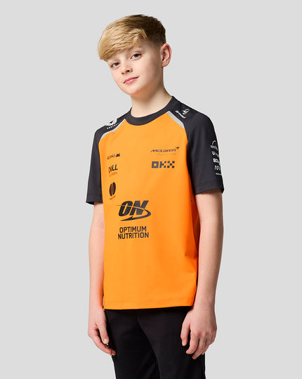 Official Junior McLaren Formula 1 Team Set Up T-Shirt - Papaya/Phantom