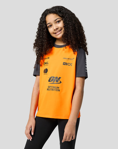 Official Junior McLaren Formula 1 Team Set Up T-Shirt - Papaya/Phantom