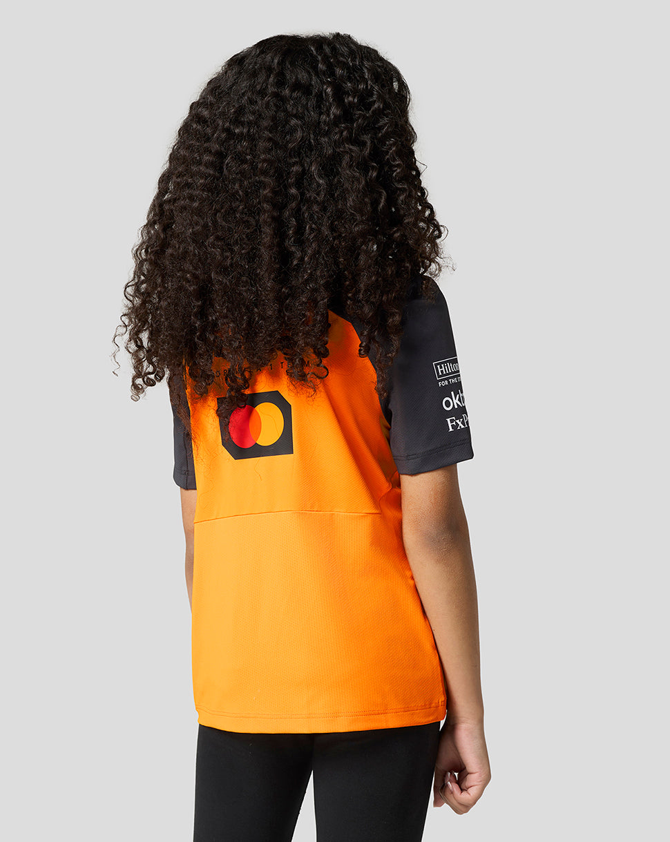 Official Junior McLaren Formula 1 Team Set Up T-Shirt - Papaya/Phantom