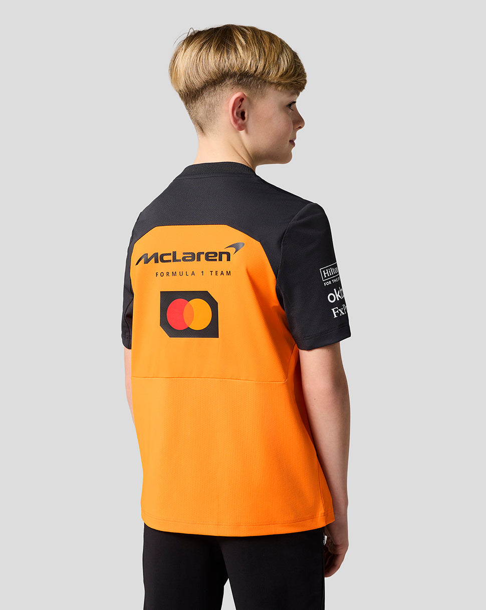 Official Junior McLaren Formula 1 Team Set Up T-Shirt - Papaya/Phantom