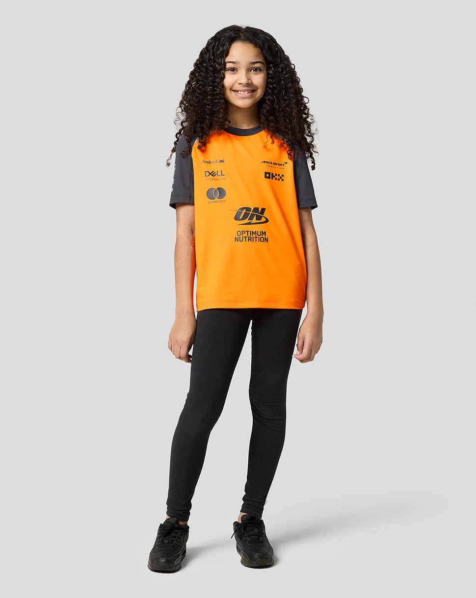 Official Junior McLaren Formula 1 Team Set Up T-Shirt - Papaya/Phantom