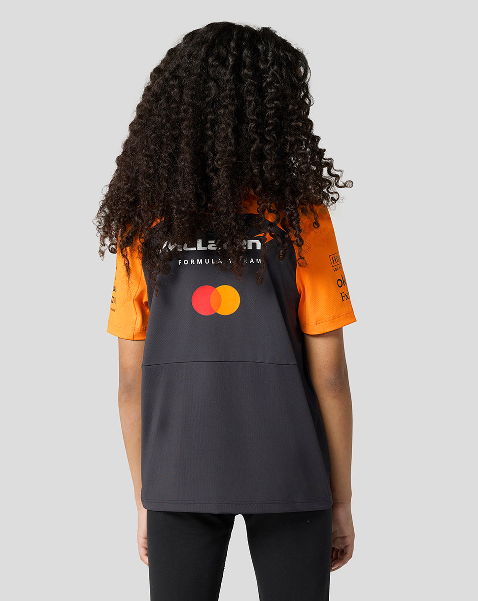 Official Junior McLaren Formula 1 Team Set Up T-Shirt - Phantom/Papaya