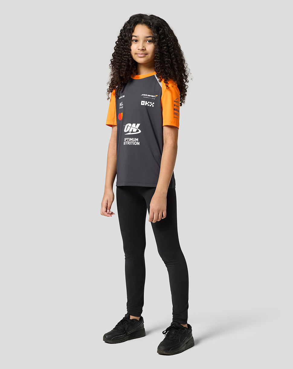 Official Junior McLaren Formula 1 Team Set Up T-Shirt - Phantom/Papaya