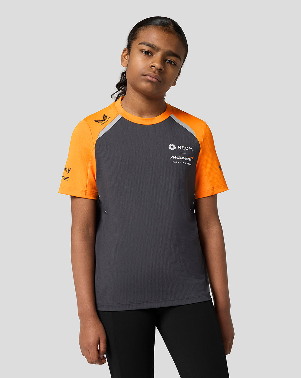 Official Junior McLaren Formula E Team Set Up T-Shirt - Phantom/Papaya