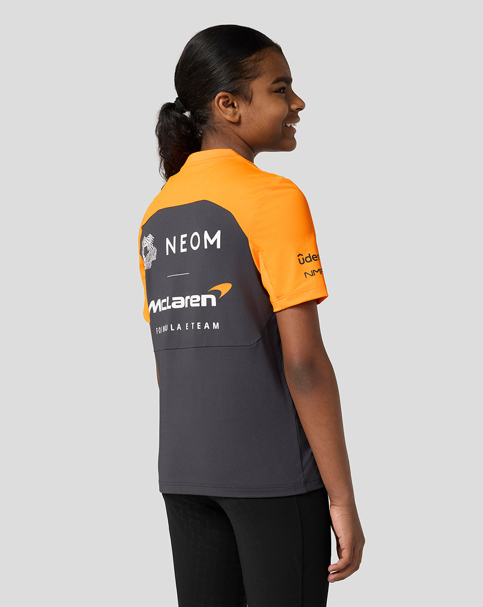 Official Junior McLaren Formula E Team Set Up T-Shirt - Phantom/Papaya