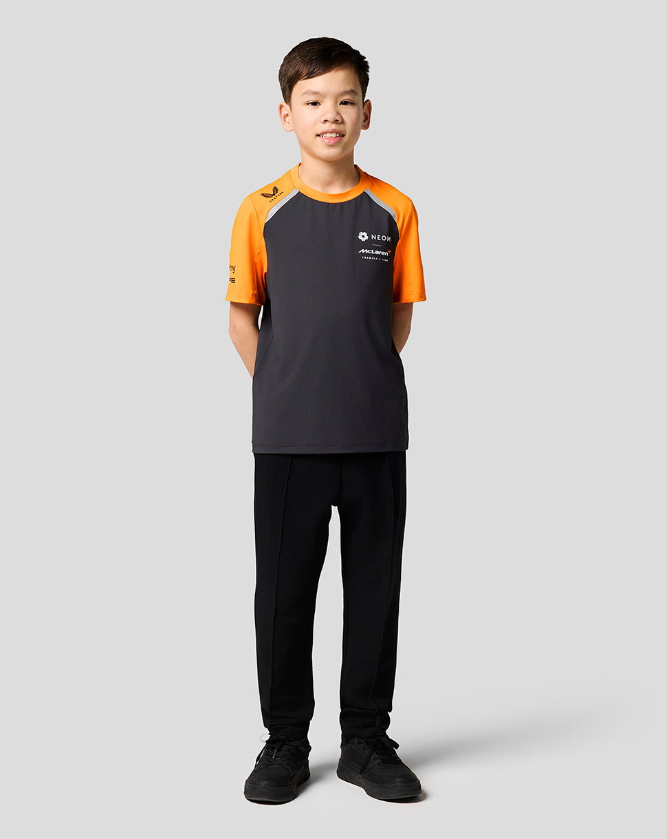 Official Junior McLaren Formula E Team Set Up T-Shirt - Phantom/Papaya