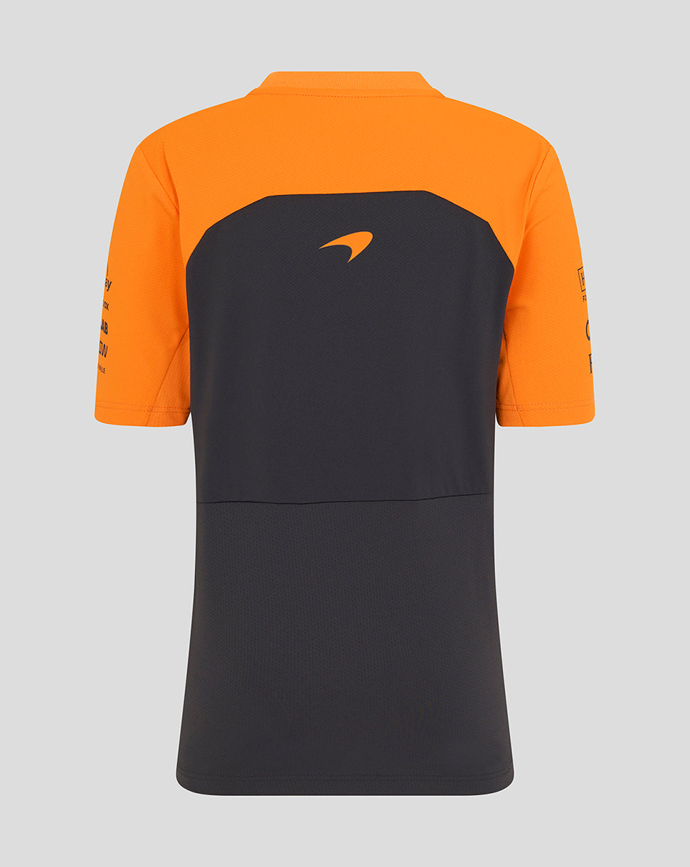 Official Junior Personalised McLaren Formula 1 Team Set-Up T-Shirt - Phantom/Papaya