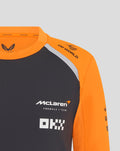 Official Junior Personalised McLaren Formula 1 Team Set-Up T-Shirt - Phantom/Papaya