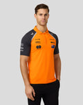 Official Mens McLaren Formula 1 Team Oscar Piastri Polo Shirt - Papaya/Phantom